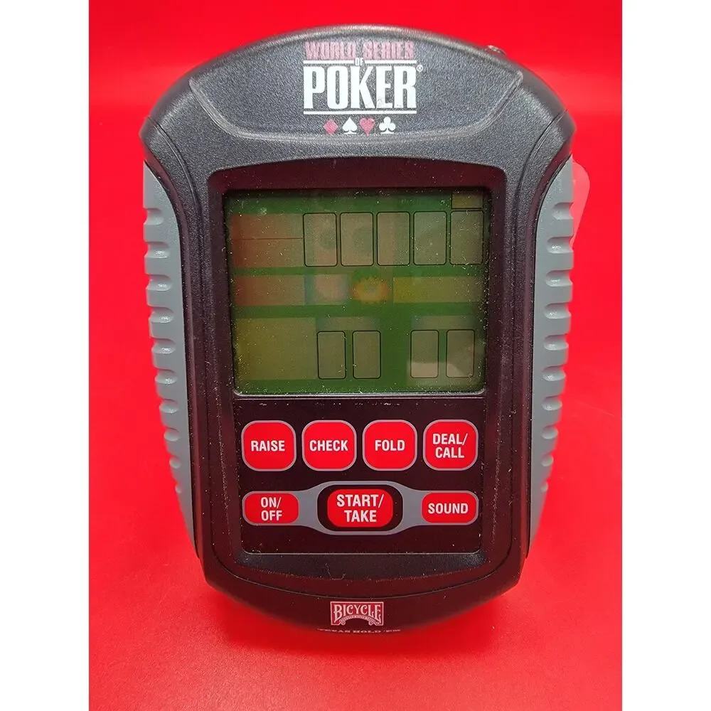 Bicycle Texas Hold Em Poker Handheld Game World Series Illuminated